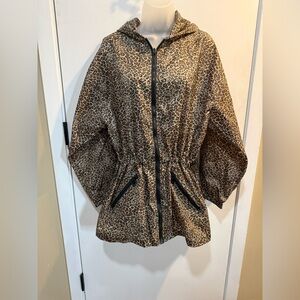 ShedRain Leopard Print Hooded Jacket